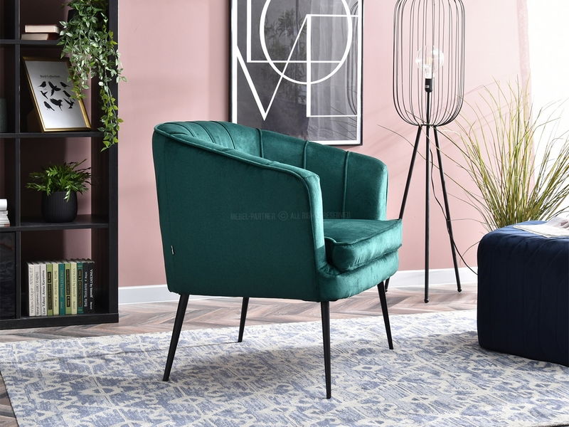 Křeslo Etimee F (zelená + černá)