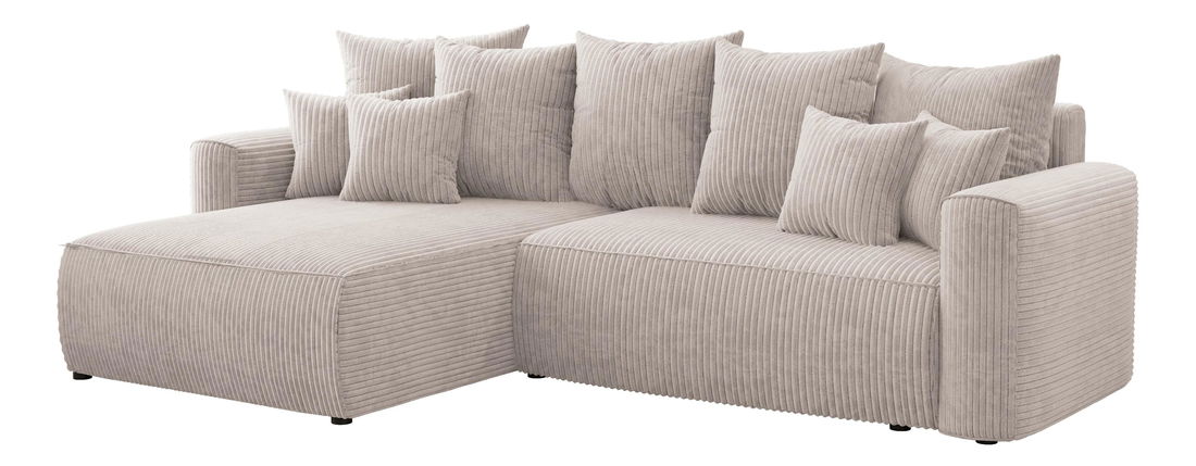 Rohová sedačka Baria (L) (mléčná)