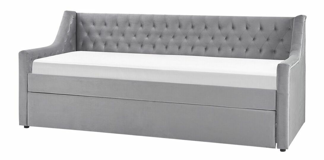 Rozkládací postel 90x200 cm Maisha (světle šedá)