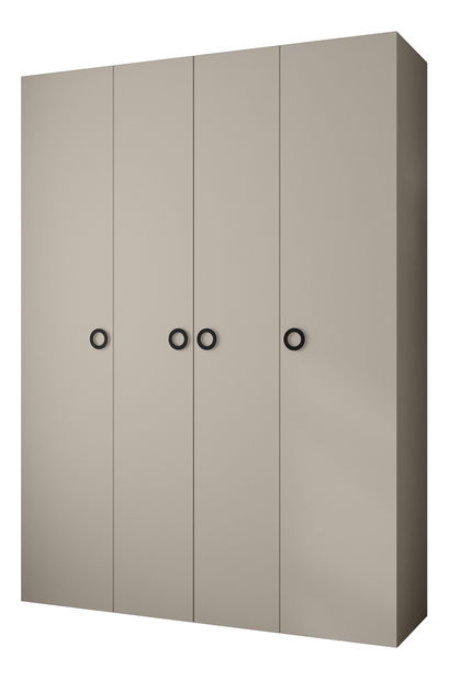 Šatní skříň 180 cm Carmela 40-1 (kašmír + černá)