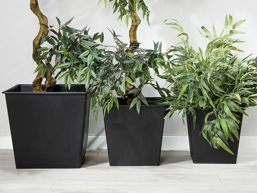 Set 3 ks. vložek do květináčů ERANTHA 34 cm (plast) (černá)