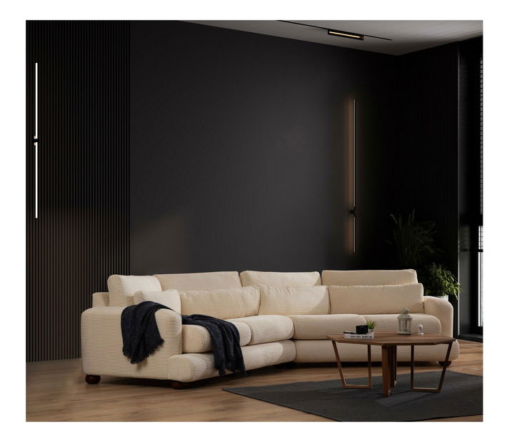 Pohovka čtyřsedačka Riverolla (L) (béžová)