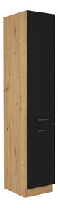 Potravinová kuchyňská skříňka Meriel 40 DK 210 2F (černá + dub artisan)