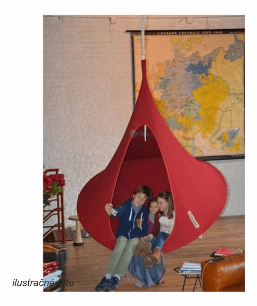 Závěsné houpací křeslo Klarina (červená) (střední)