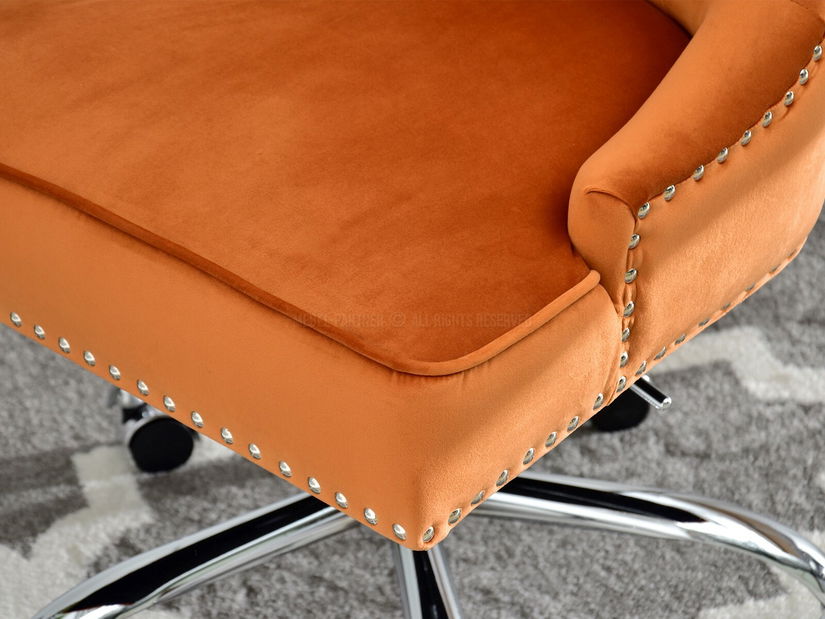 Židle Sonia (oranžová + chromová)