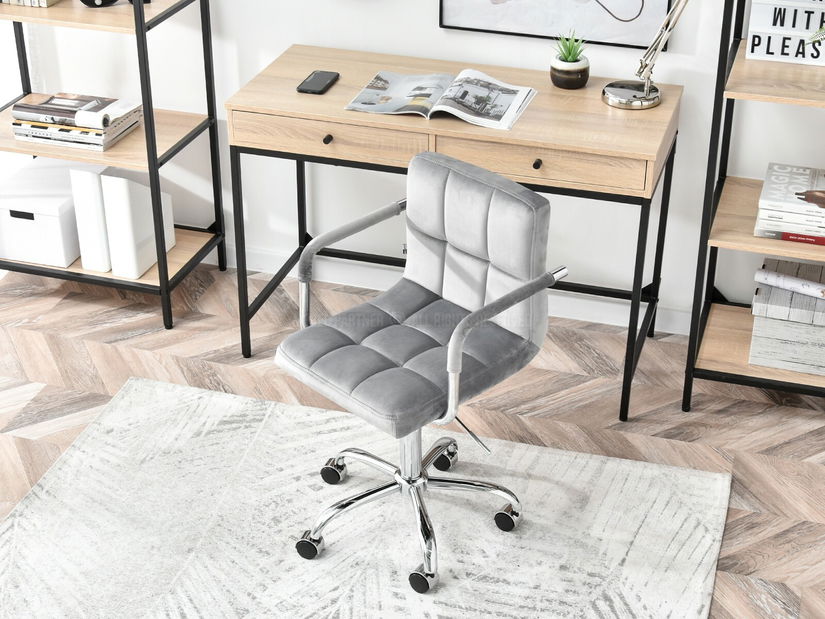 Židle Elita (šedá + chromová)