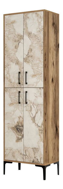 Policová skříň Berina 1 (ořech + bílá)