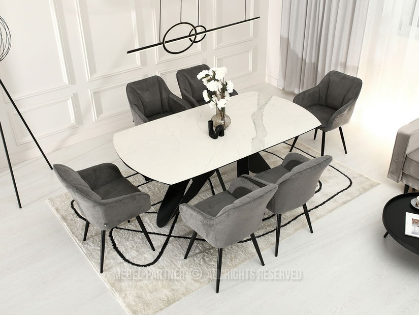 Židle Bonita (grafit + chromová)