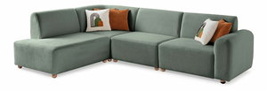 Rohová sedačka Slota (zelená) (L)
