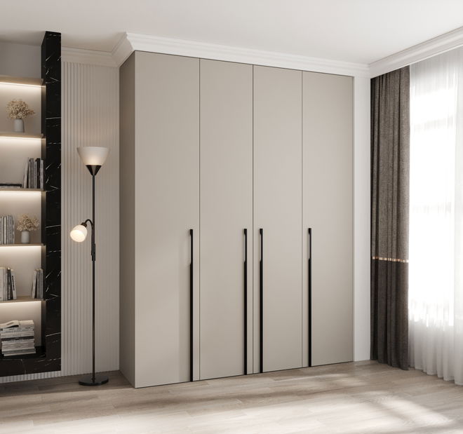 Šatní skříň 190 cm Carmela 50-3 (kašmír + černá)