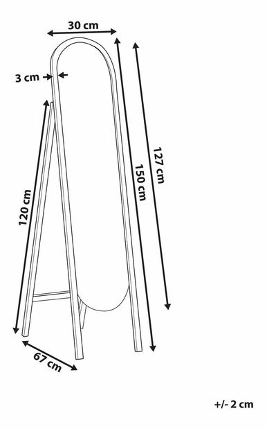 Zrcadlo Cheza (tmavé dřevo)