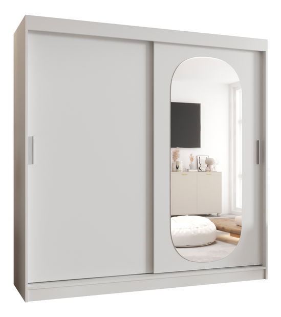 Šatní skříň 200 cm Ronny (bílá)