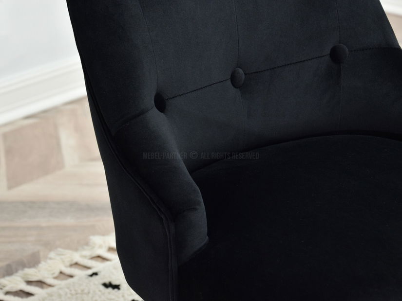 Křeslo Elza (černá + chromová)