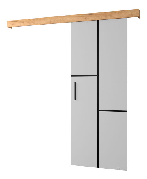 Posuvné dveře 90 cm Sharlene VII (bílá matná + craft zlatý + černá)