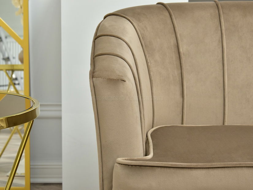 Pohovka Etimee S (béžová + zlatá)