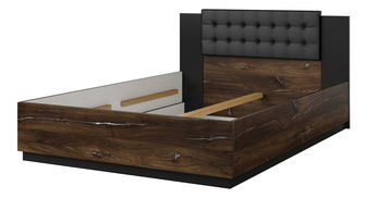 Manželská postel 140 cm Signat Typ30 (dub flagstaff + černá matná)