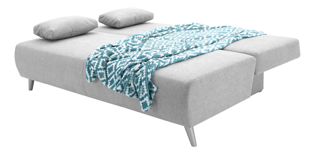 Rozkládací pohovka Pelona (světle šedá) (s úl. prostorem)