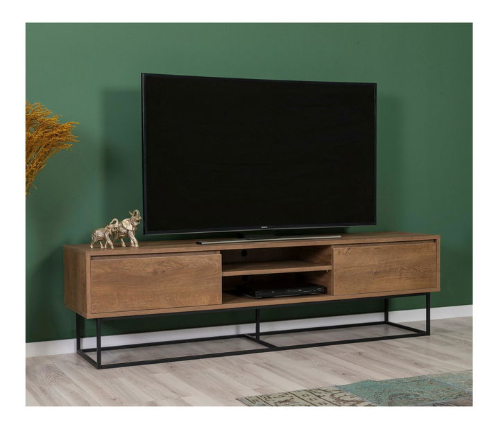 Souprava nábytku do obývacího pokoje Laxi 12 (ořech + černá)