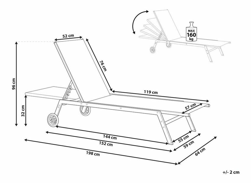 Lehátko Levza (červená)