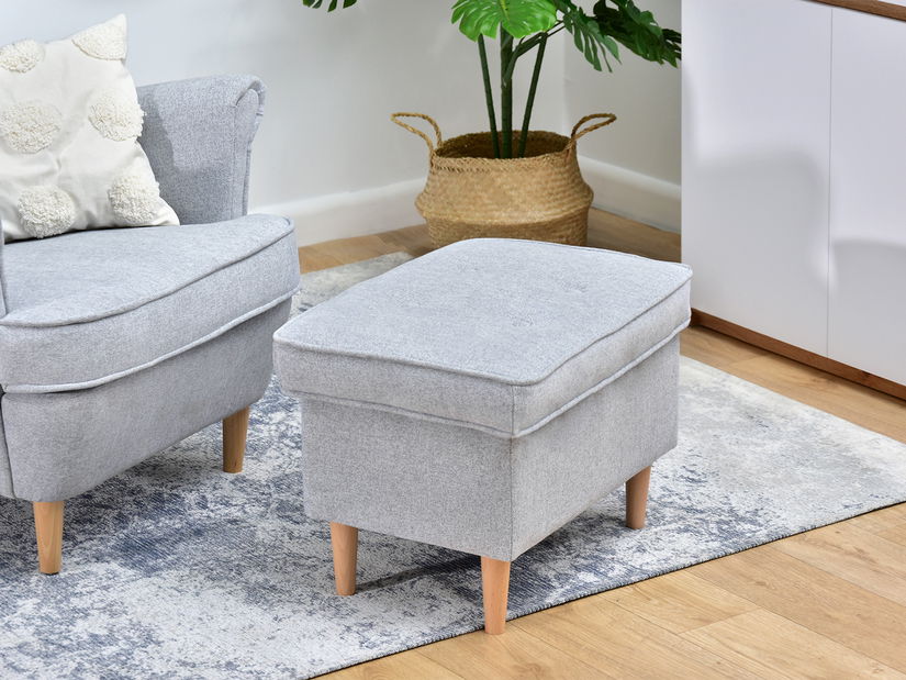 Taburetka Muriera (šedá + bílá)