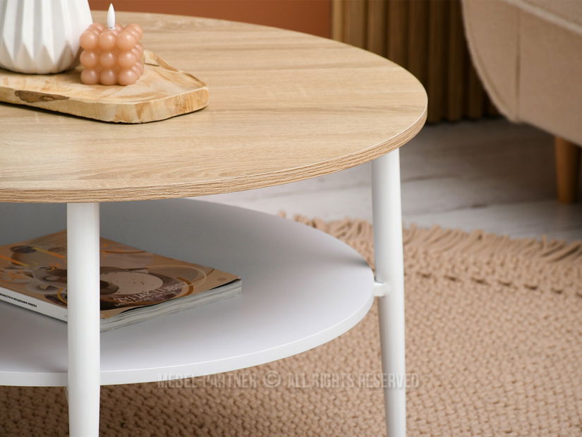 Konferenční stolek Randolf Xl (sonoma + bílá)