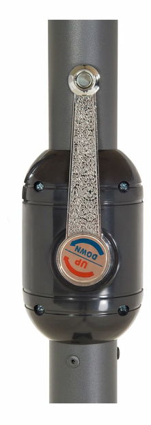 Slunečník 270x460x247 cm Silvania (tmavě šedá)