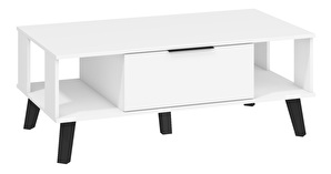 Konferenčný stolek Shela SVN-05 (bílá + bílý lesk)