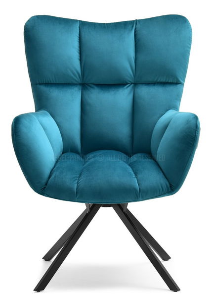 Křeslo Kikino (tyrkysová + černá)