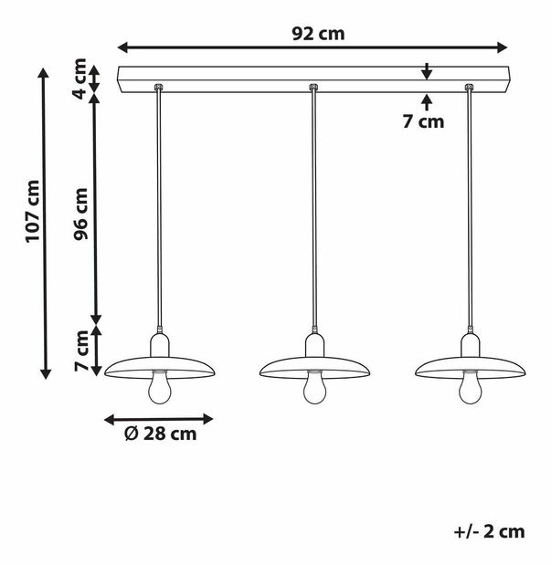 Závěsné svítidlo Maneera (tmavé dřevo)