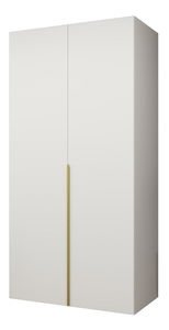 Šatní skříň 100 cm Alice 1 (bílá + zlatá)