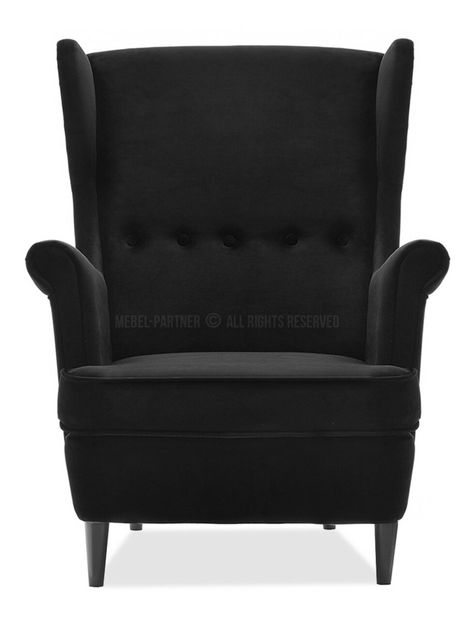 Křeslo ušák Margis (černá)