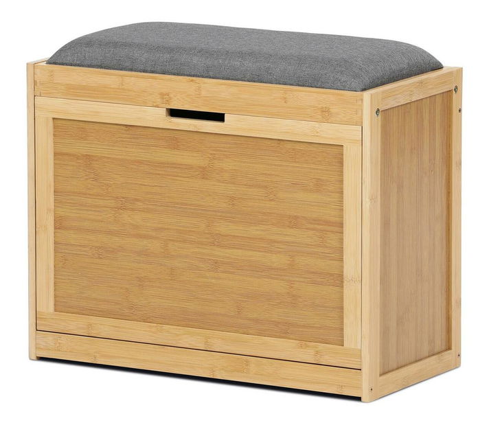 Botník (skříňka na boty) Desagrade (bambus + šedá)