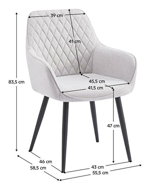 Designové křeslo Oskarsi (světle šedá + černá)