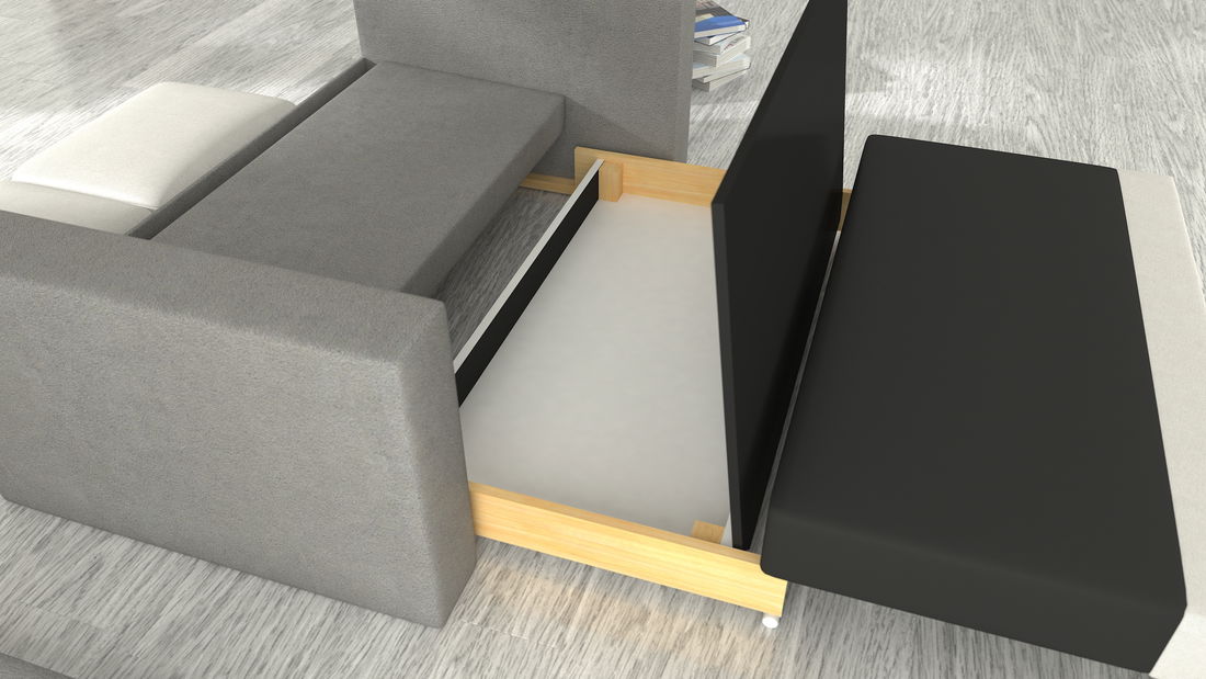 Pohovka trojsedačka Werre (světlešedá + šedá)