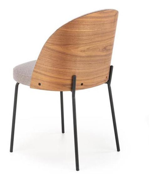 Jídelní židle Kalipo (šedá + Světlý ořech)