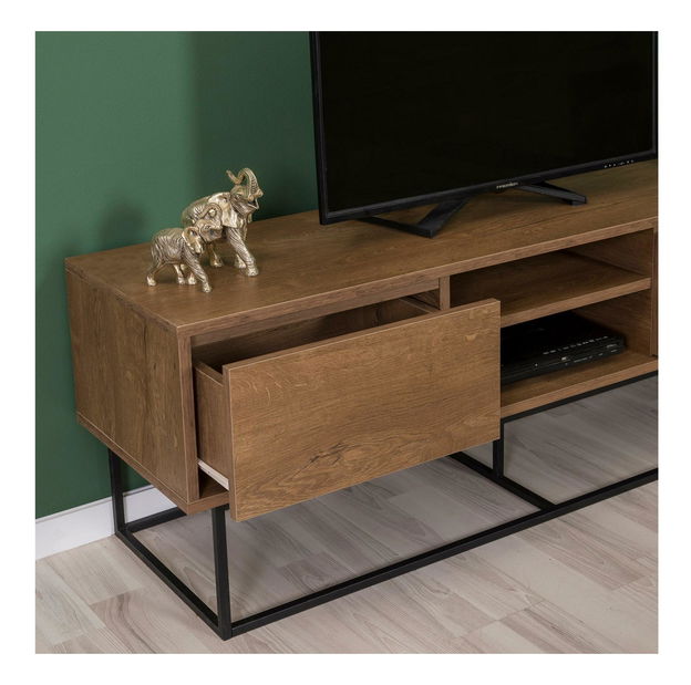 Souprava nábytku do obývacího pokoje Laxi 4 (ořech + černá)