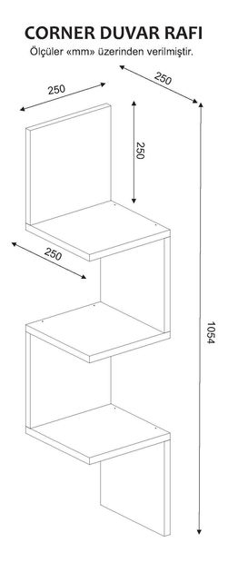 Polička Cornie 1 (bílá)