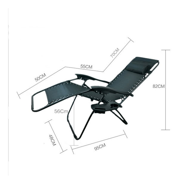 Zahradní polohovatelné křeslo Gerry (černá)