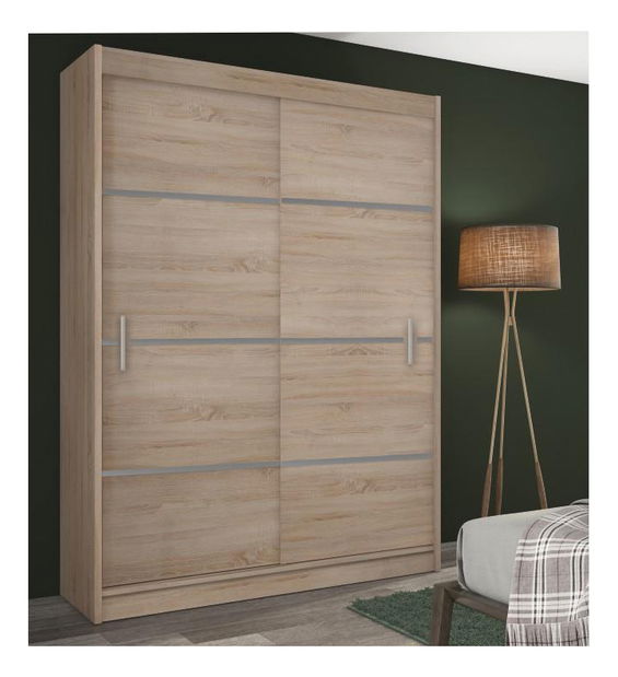 Šatní skříň Magnet 150 (dub sonoma + šedá)