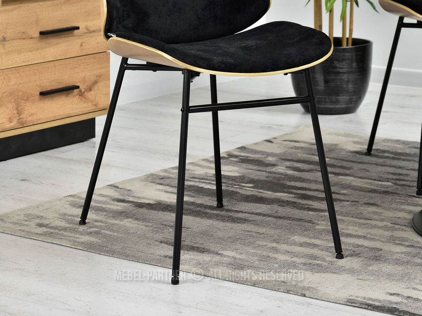 Židle Jordan (dub černý + černá)