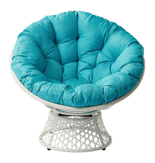 Otočné křeslo Trinny (bílá + petrolejová) *výprodej