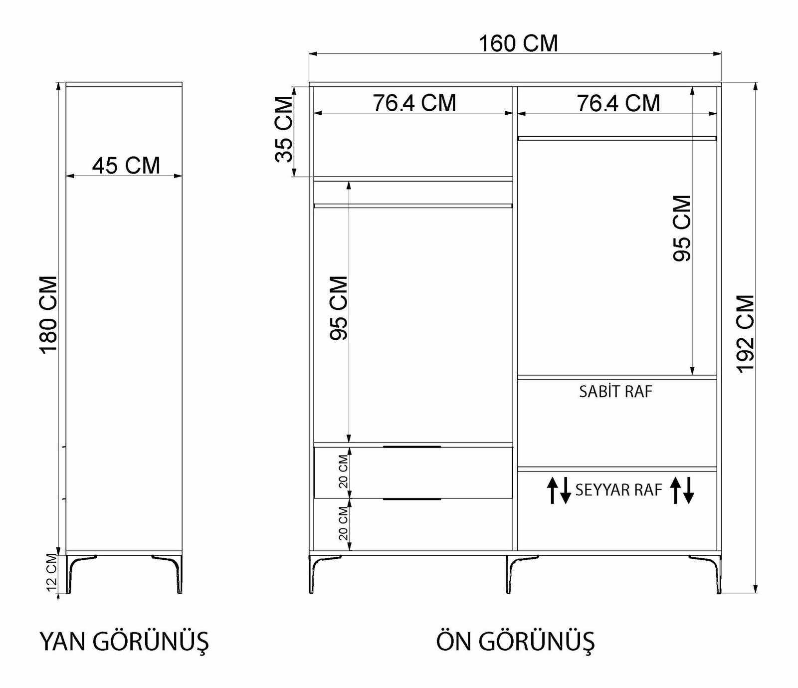 Šatní skříň Roya 1 (dub)