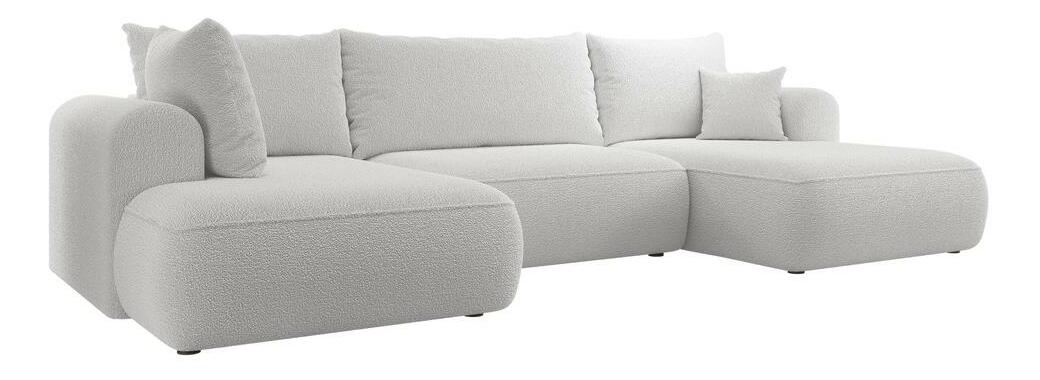 Rohová sedací souprava ve tvaru U Olivo U (L) (světle šedá + černá)