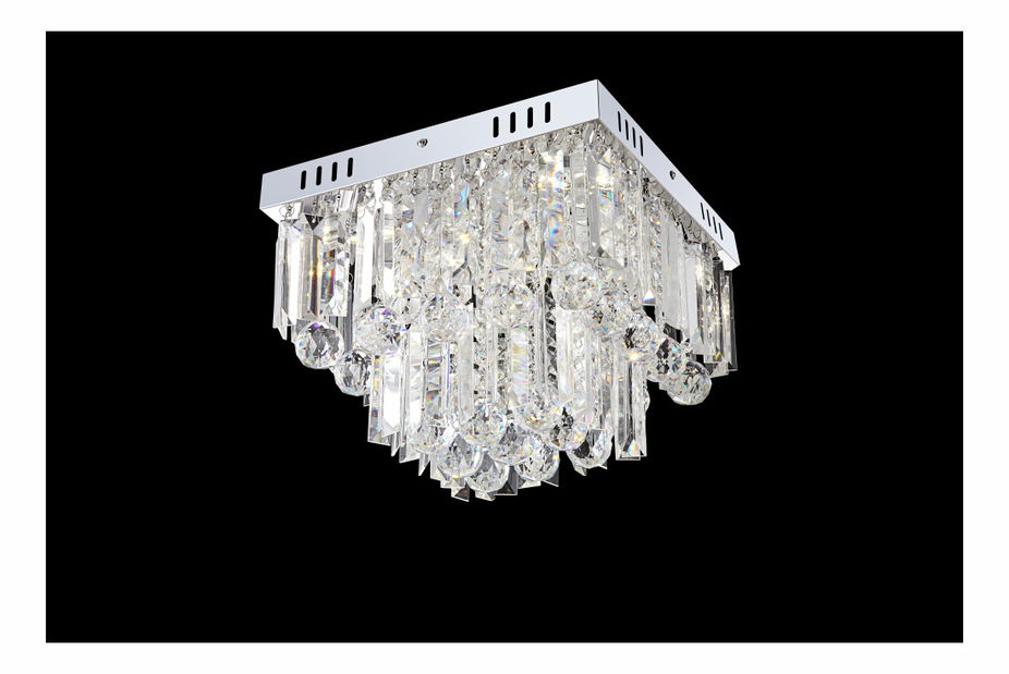 Stropní/nástěnné svítidlo Cleo 68594-6A (chrom + průhledná)