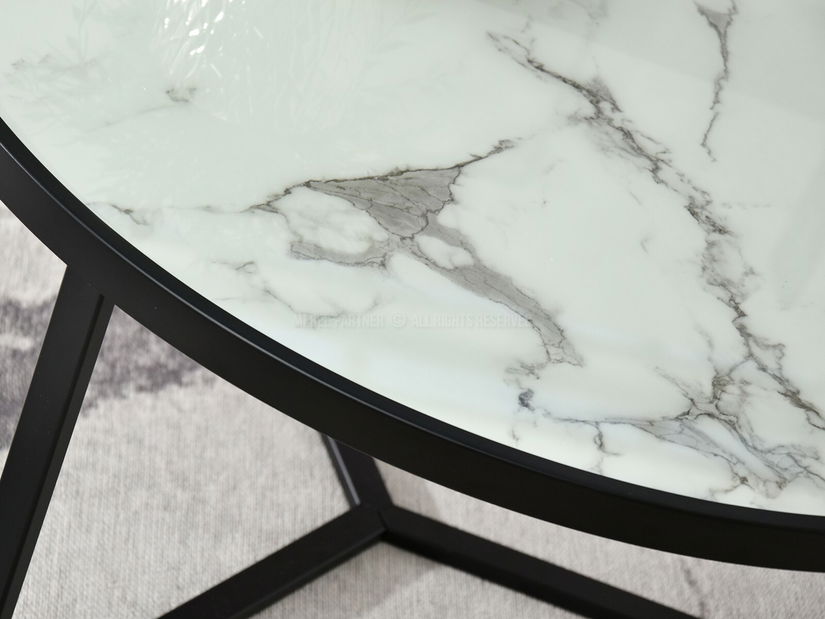 Konferenční stolek Natol (bílá + černá)