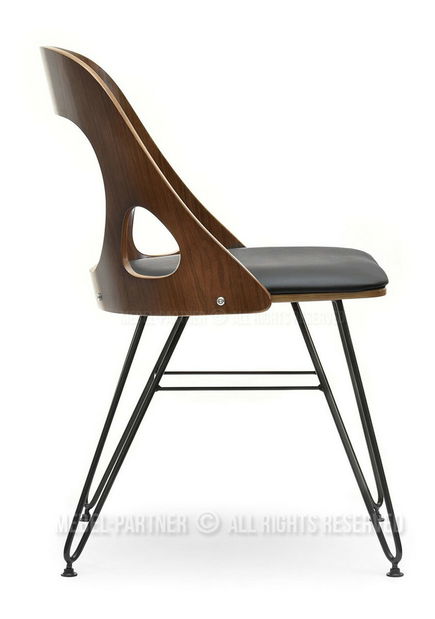 Židle Alik (ořech tmavý + černá)