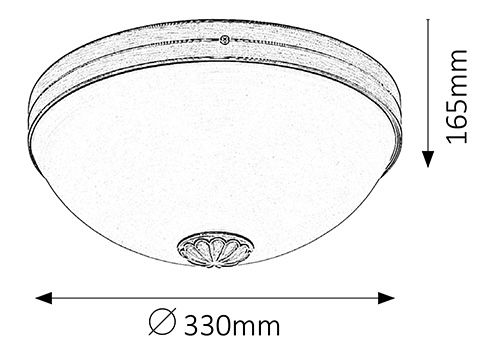 Stropní svítidlo Orchidea 8558 (bronzová + rýžové kamenné sklo)