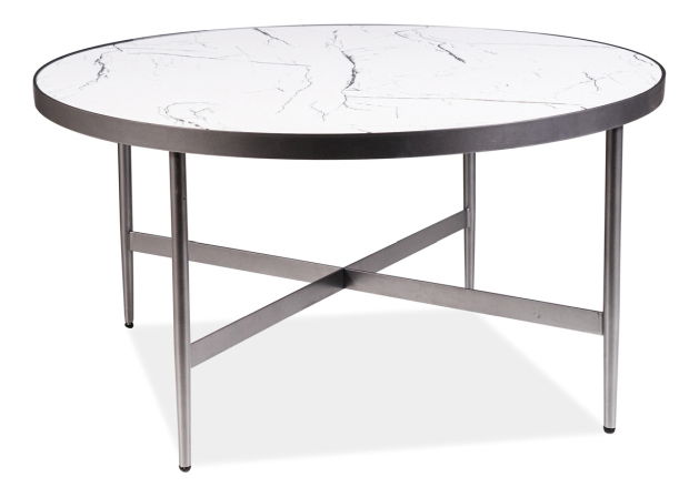 Konferenční stolek Daphine (mramor bílý + šedá)