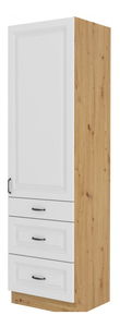 Potravinová kuchyňská skříňka Sheila 60 DKS 210 3S 1F (dub artisan + bilá)