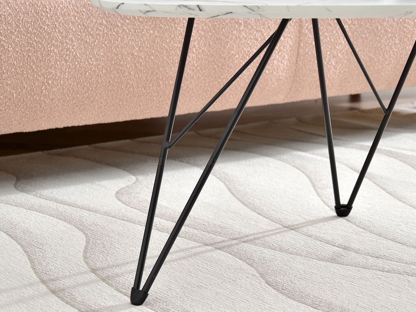 Konferenční stolek Rave Xl (bílá + černá)